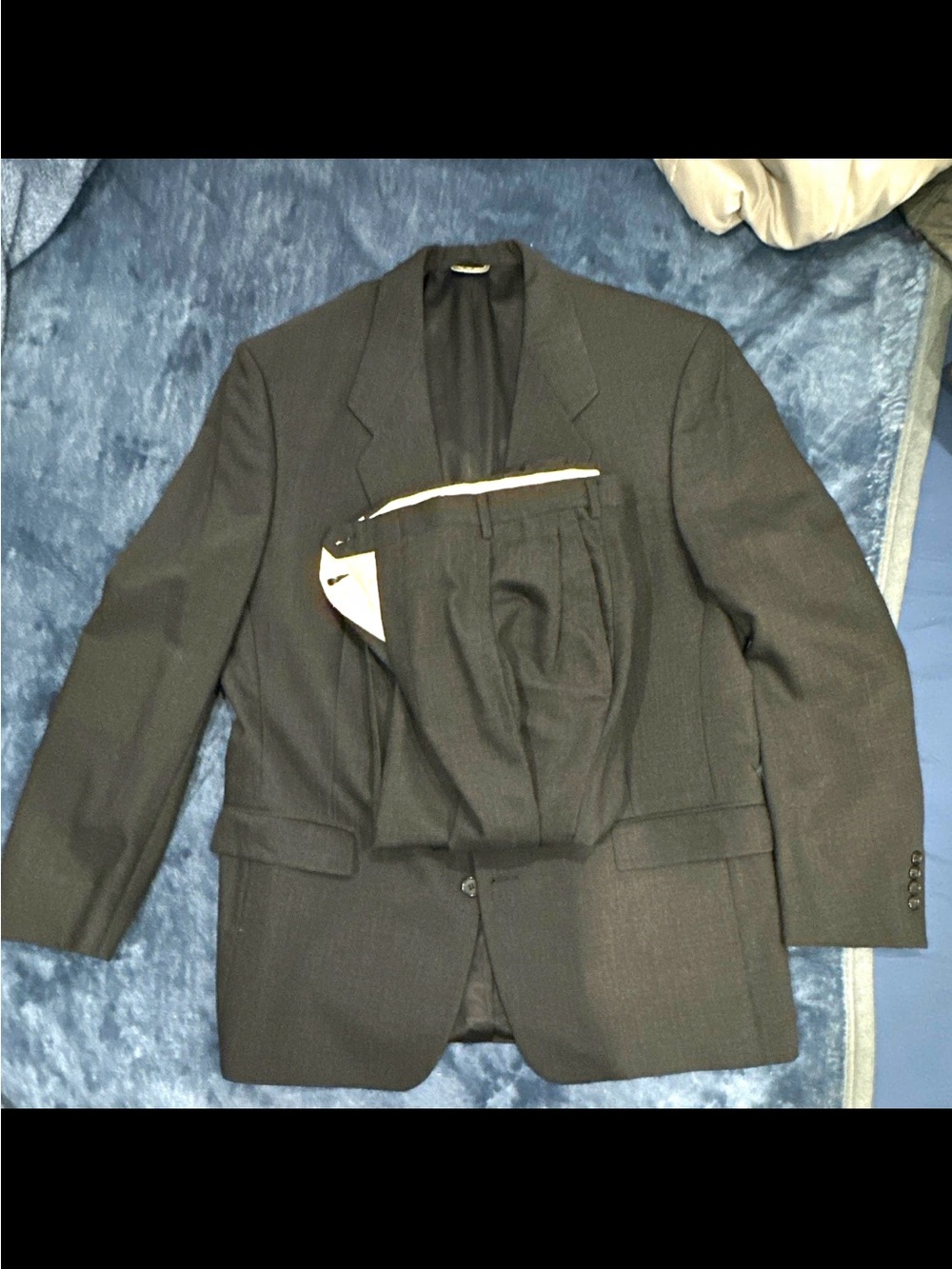 Vintage Dior Men's Dark Charcoal Two-Piece Suit